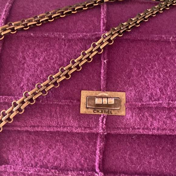 Authentic Chanel Classic flap Paneled Chocolate Bar Wool Jumbo Mademoiselle bag - Picture 11 of 16